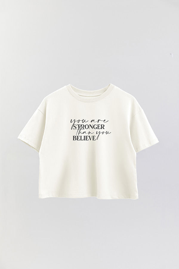 REMERA CROP ESTAMPADA ML STRONGER