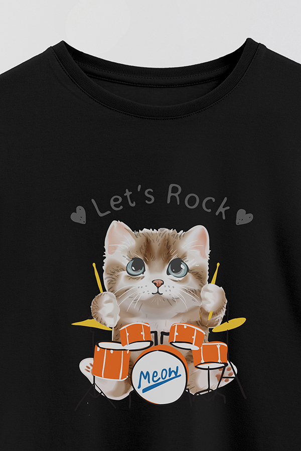 REMERA GIRL OVER KITTY DREAMS ROCK