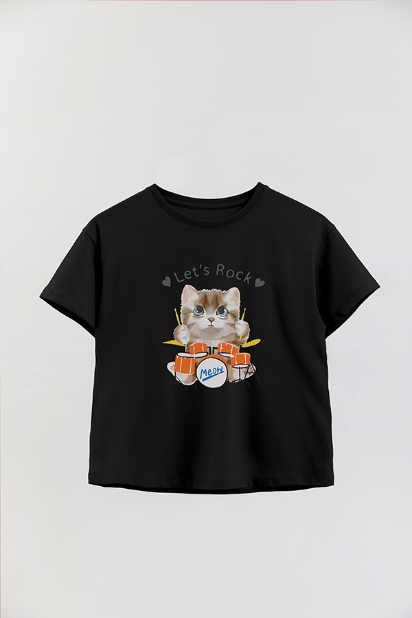 REMERA GIRL OVER KITTY DREAMS ROCK