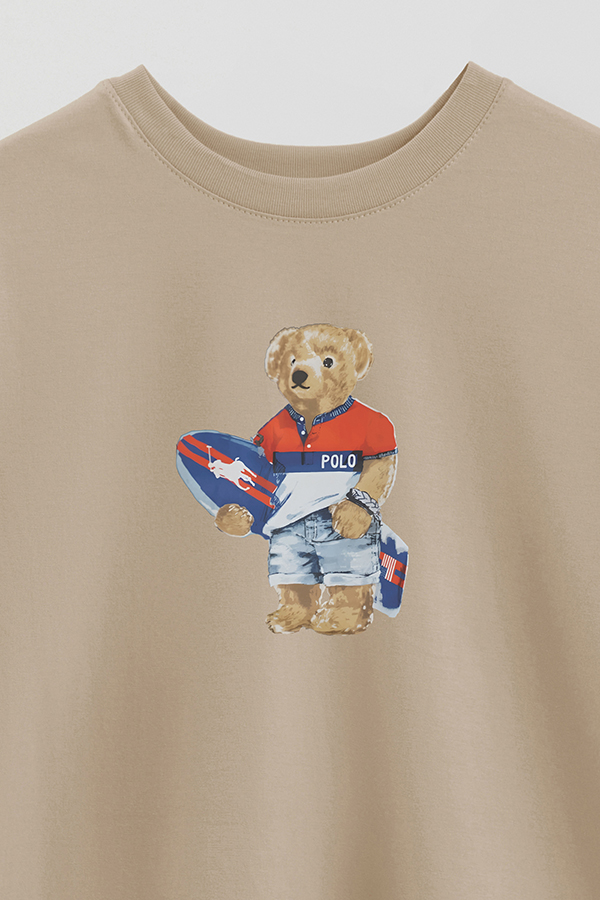 REMERA OVER ESTAMPADA UNISEX BEAR SURFER