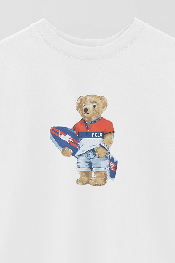 REMERA OVER ESTAMPADA UNISEX BEAR SURFER