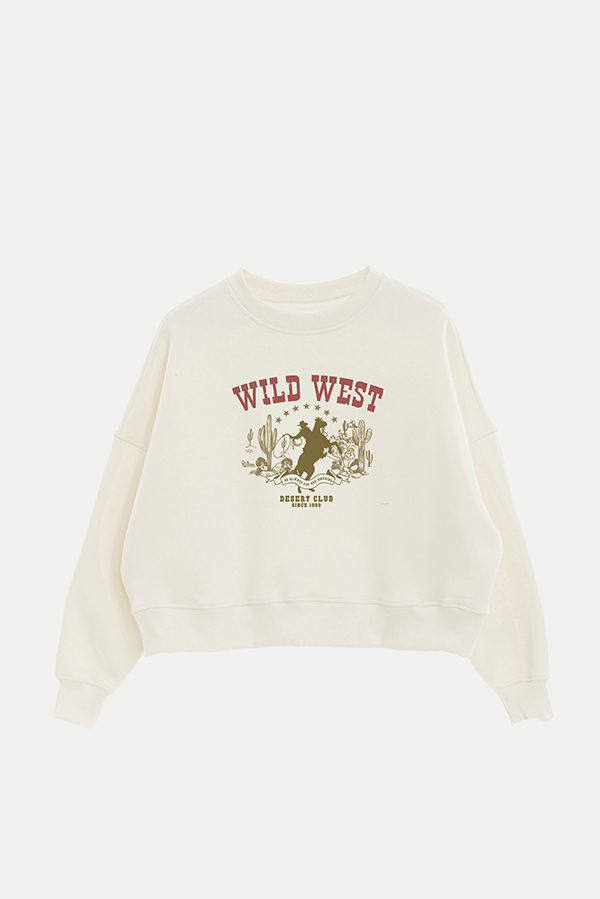 BUZO CROP ESTAMPADO TEXAN DESERT CLUB