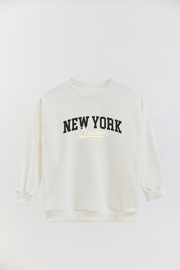 BUZO CREWNECK RUSTICO VARSITY GIRL BROOKLYN
