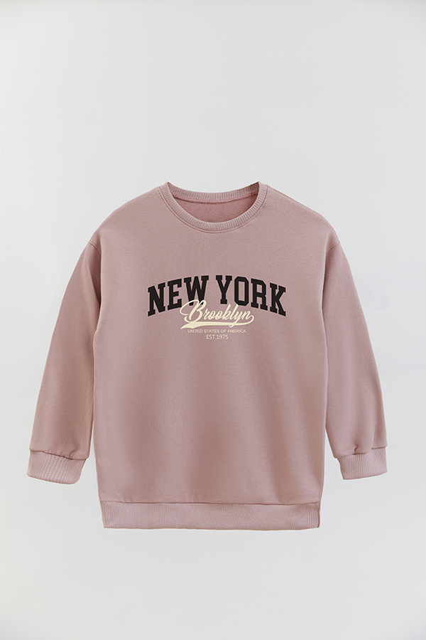 BUZO CREWNECK RUSTICO VARSITY GIRL BROOKLYN