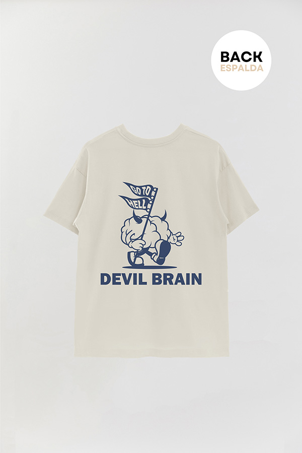 REMERA OVER FB CARTOON DEVIL BRAIN