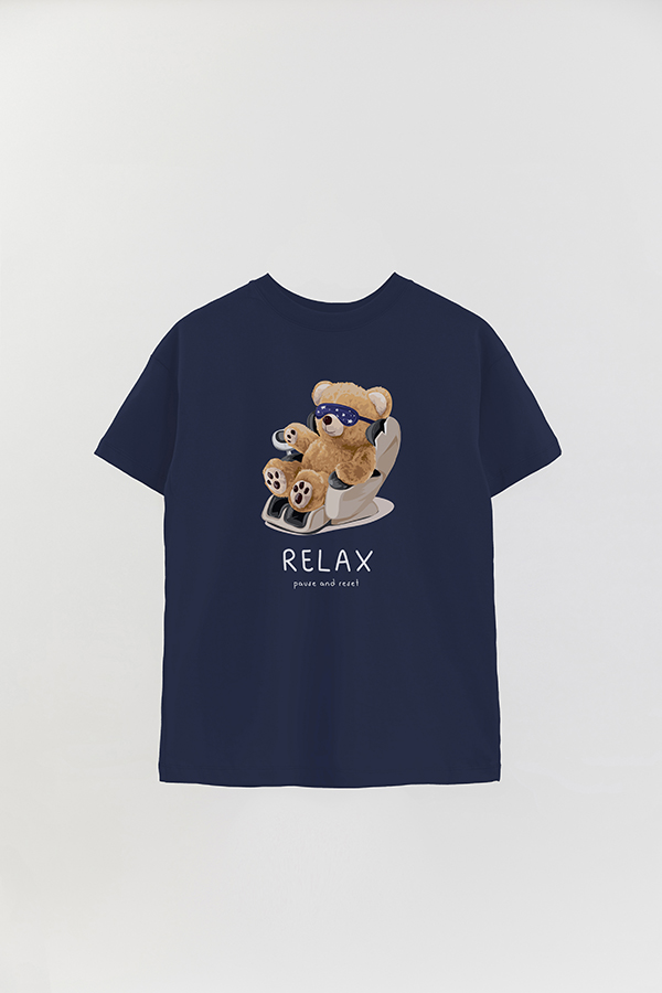 REMERA OVER ESTAMPADA UNISEX TEDDY RELAX