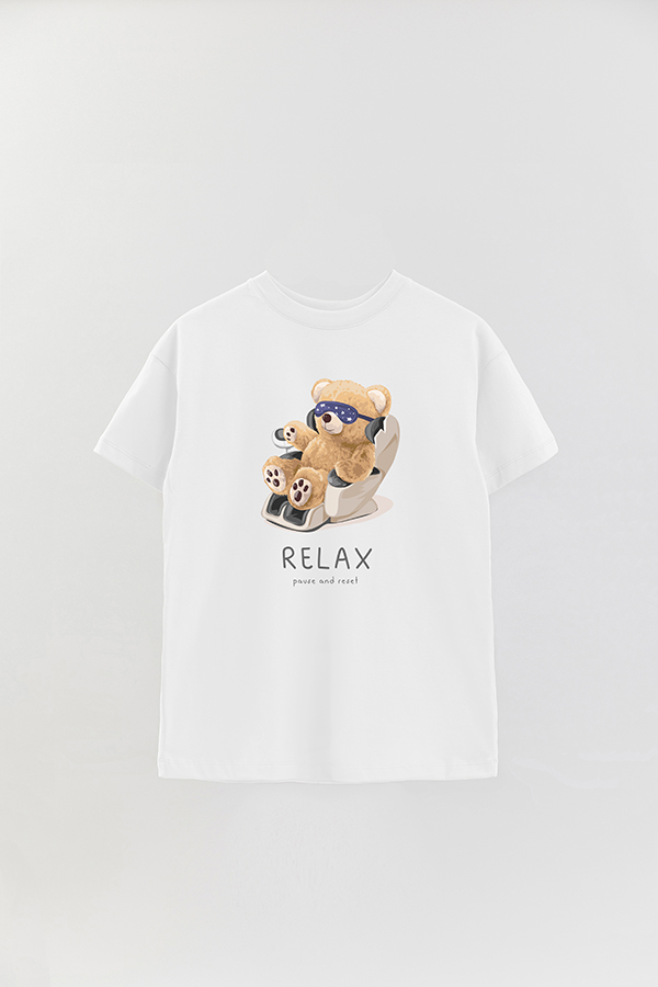 REMERA OVER ESTAMPADA UNISEX TEDDY RELAX