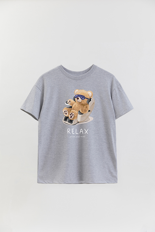 REMERA OVER ESTAMPADA UNISEX TEDDY RELAX