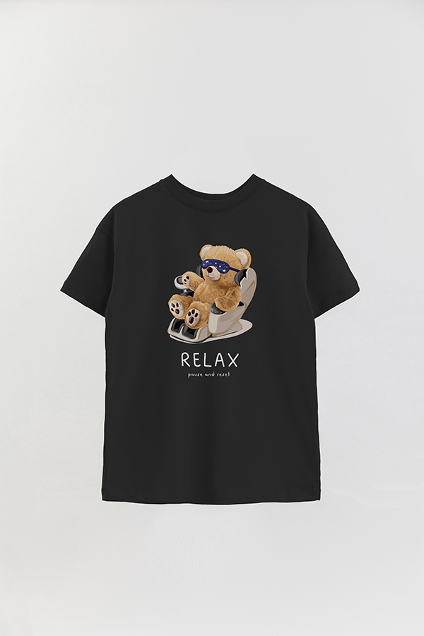 REMERA OVER ESTAMPADA UNISEX TEDDY RELAX