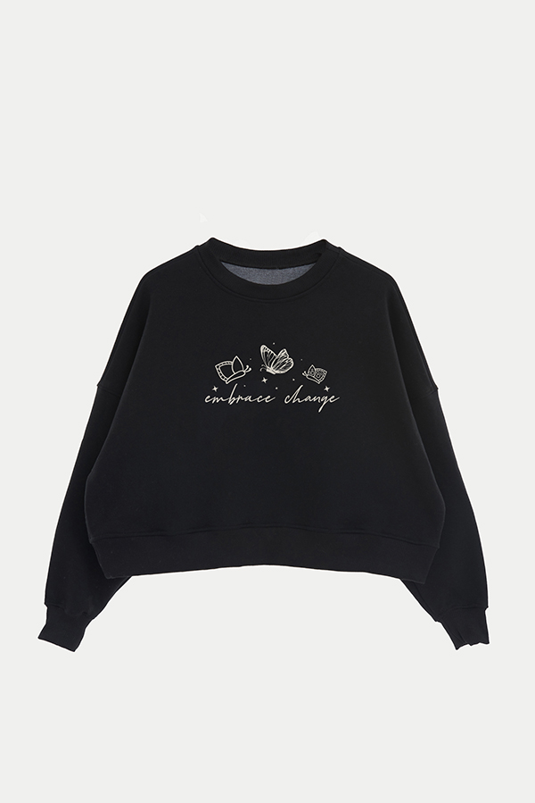BUZO CROP FRISA ESTAMPADO MINIMAL LOVE EMBRACE 2