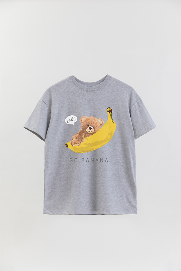 REMERA OVER ESTAMPADA UNISEX TEDDY GO BANANA