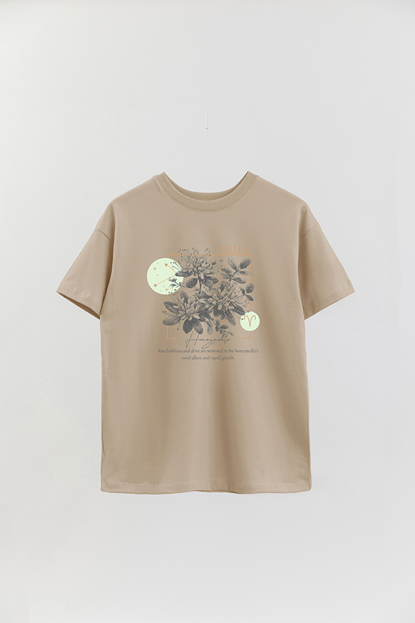 REMERA OVER ESTAMPADA ZODIAC ARIES