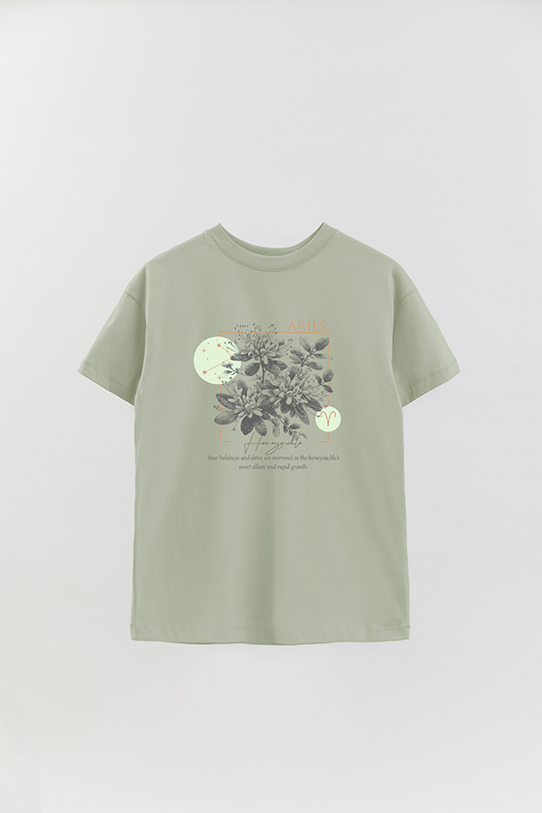 REMERA OVER ESTAMPADA ZODIAC ARIES