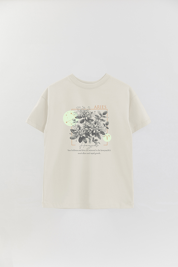 REMERA OVER ESTAMPADA ZODIAC ARIES