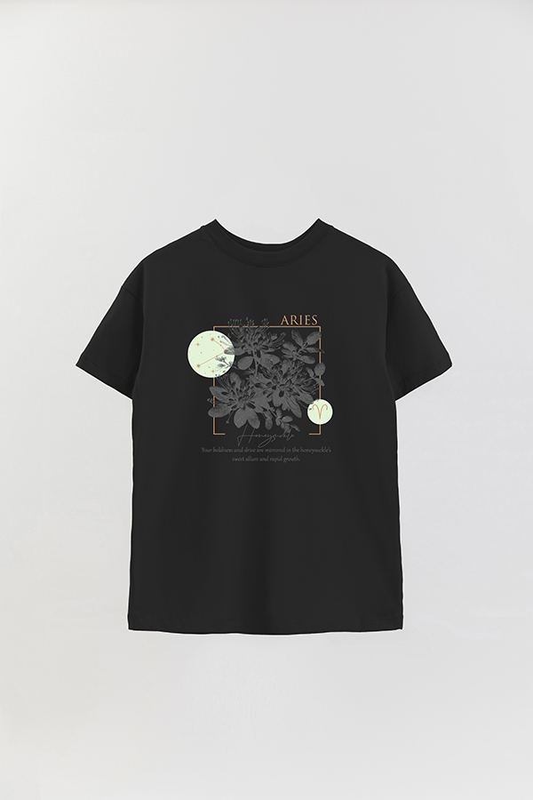 REMERA OVER ESTAMPADA ZODIAC ARIES