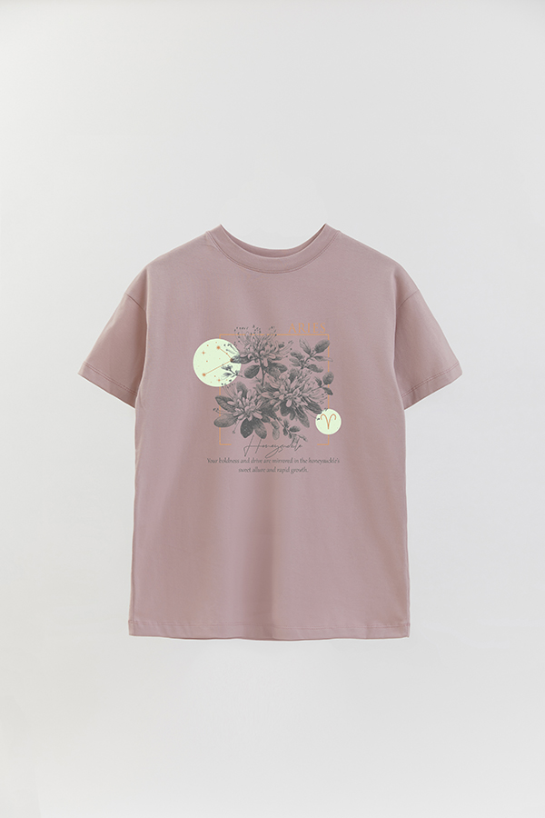 REMERA OVER ESTAMPADA ZODIAC ARIES