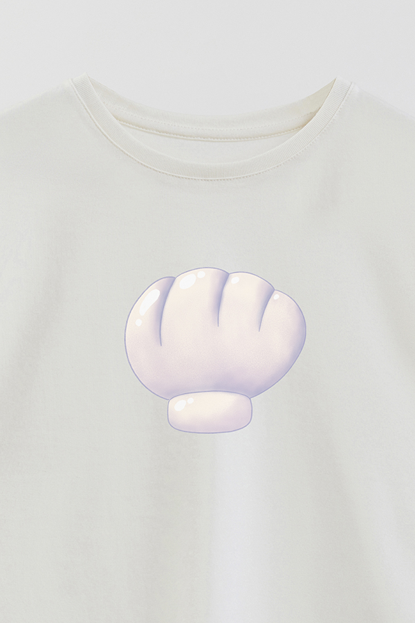 REMERA GIRL OVER SUMMER CAT OYSTER
