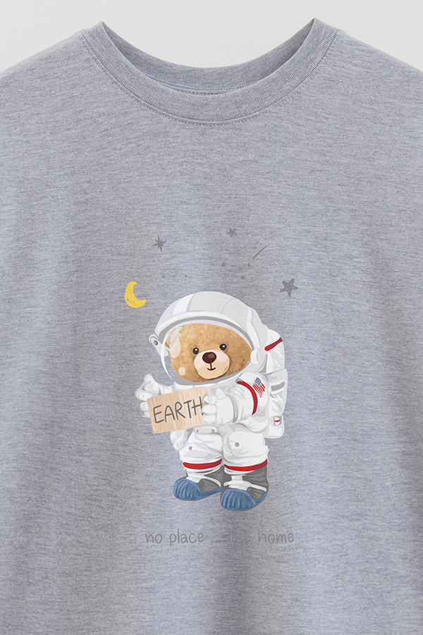 REMERA OVER ESTAMPADA UNISEX TEDDY EARTH