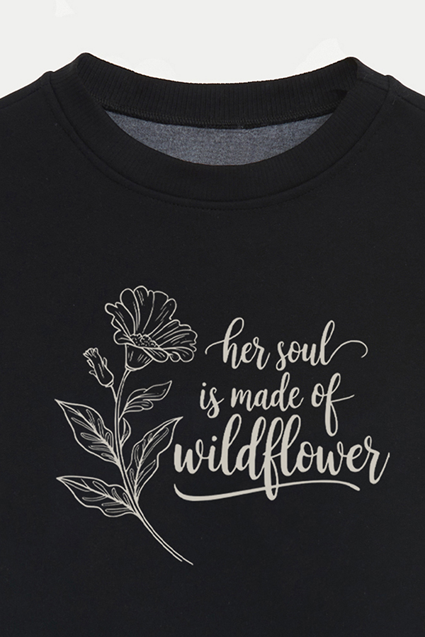 BUZO CROP FRISA ESTAMPADO MINIMAL LOVE SOUL