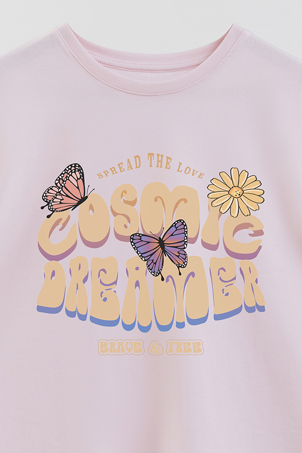 REMERA GIRL OVER RT COSMIC DREAMER