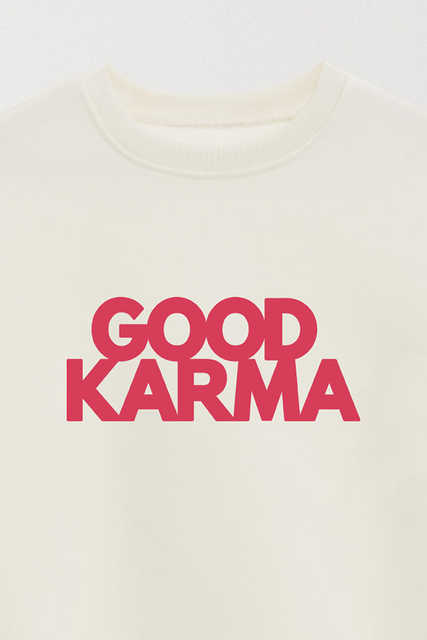 BUZO CREWNECK ESTAMPADO GOOD KARMA