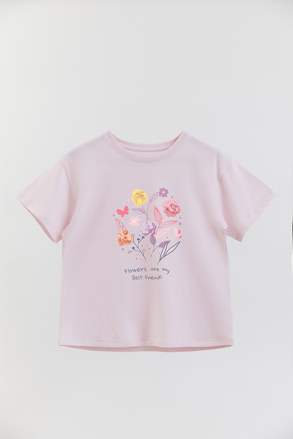 REMERA GIRL OVER FLOWERS ARE MY BEST FRIENDS