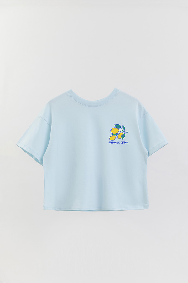 REMERA CROP FB ESTAMPADA PARFUM DE CITRON
