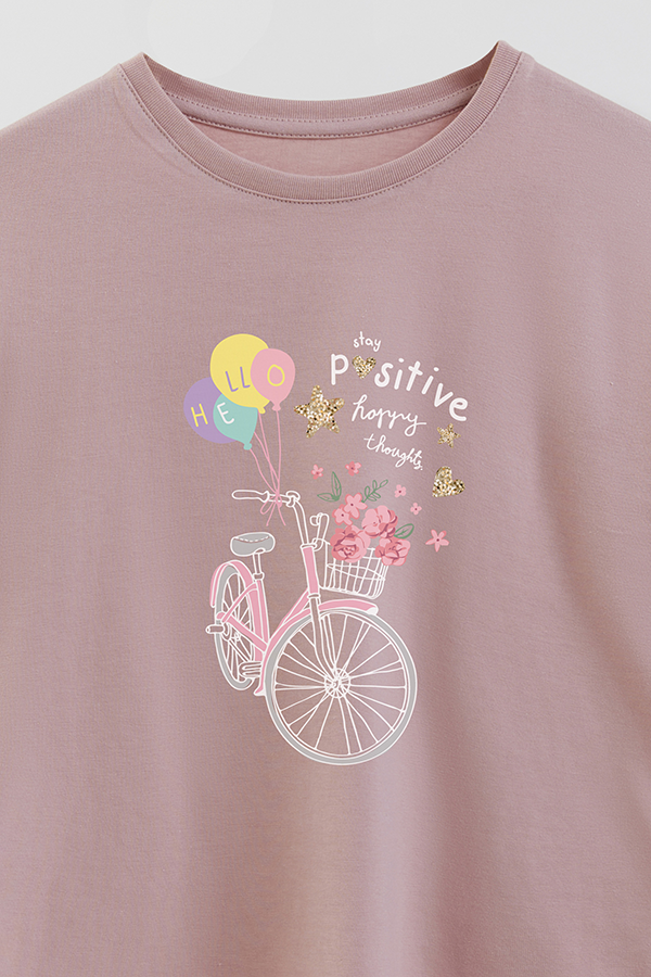 REMERA GIRL OVER STAY POSITIVE