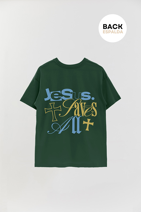 REMERA OVER ESTAMPADA UNISEX ESPALDA SAVES