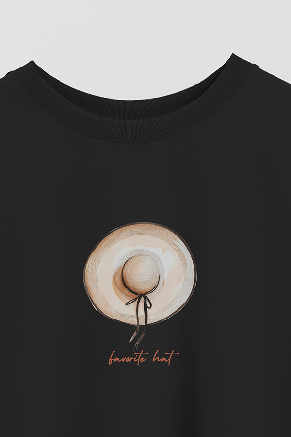 REMERA CROP ESTAMPADA COASTAL FAVORITE HAT