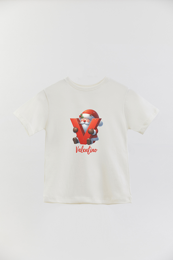 REMERA BASICA ESTAMPADA SANTA LETTERS PERSONALIZADO