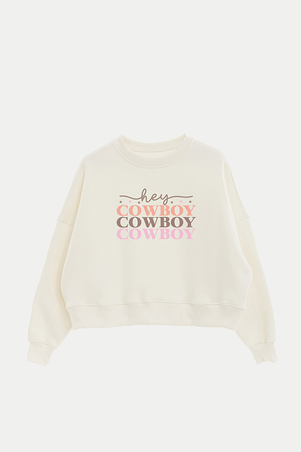 BUZO CROP ESTAMPADO WESTERN COWBOY