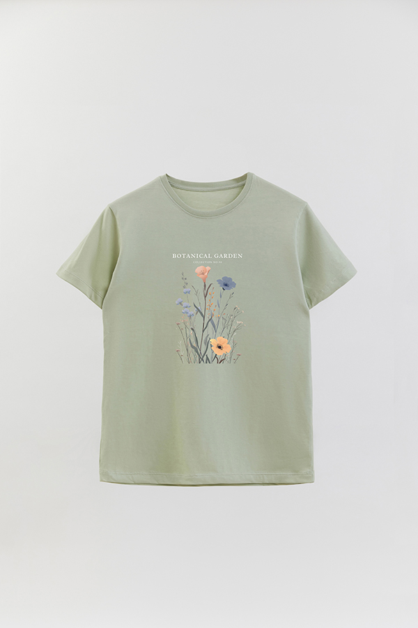 REMERA BASICA ESTAMPADA GARDEN 50