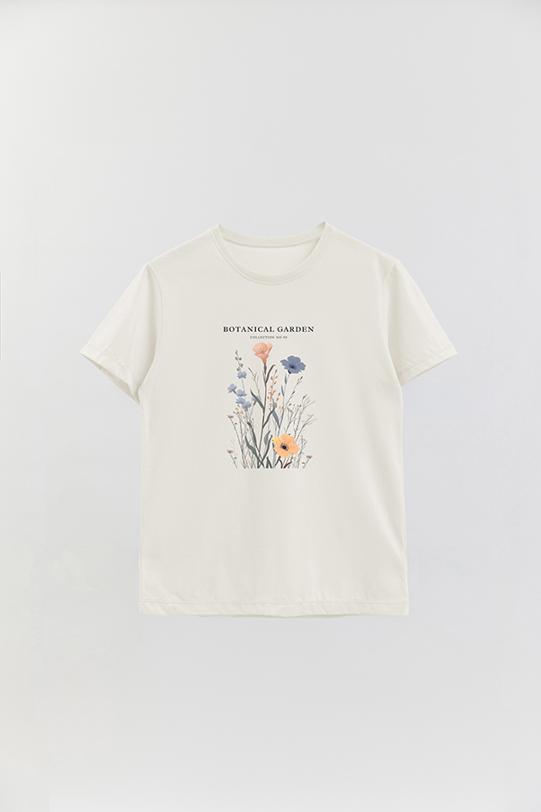 REMERA BASICA ESTAMPADA GARDEN 50