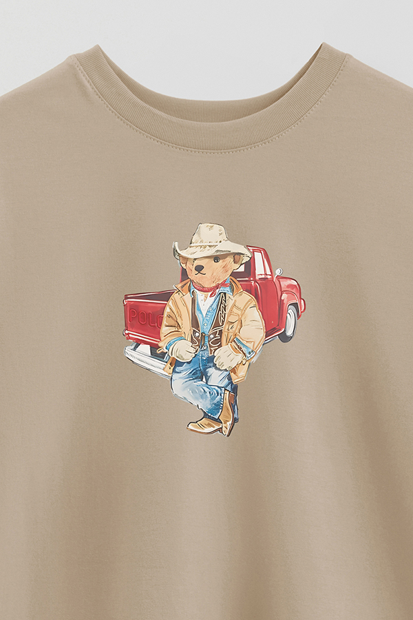 REMERA OVER ESTAMPADA UNISEX BEAR TRUCKER