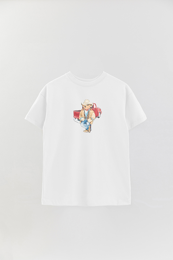 REMERA OVER ESTAMPADA UNISEX BEAR TRUCKER
