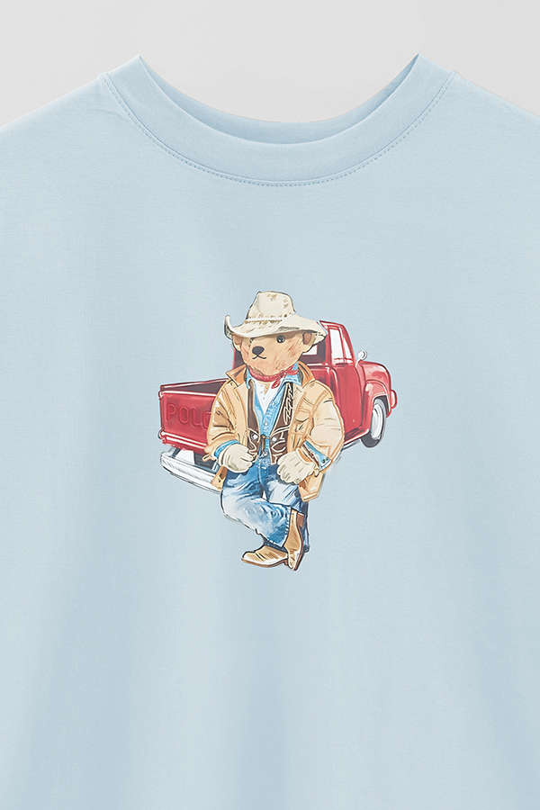 REMERA OVER ESTAMPADA UNISEX BEAR TRUCKER
