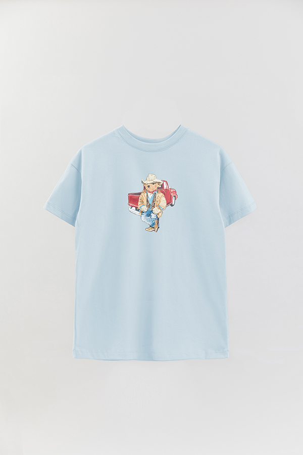 REMERA OVER ESTAMPADA UNISEX BEAR TRUCKER