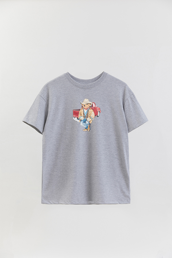 REMERA OVER ESTAMPADA UNISEX BEAR TRUCKER