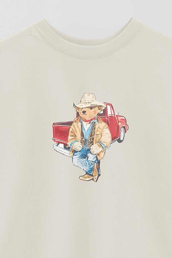 REMERA OVER ESTAMPADA UNISEX BEAR TRUCKER