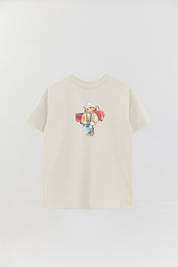 REMERA OVER ESTAMPADA UNISEX BEAR TRUCKER