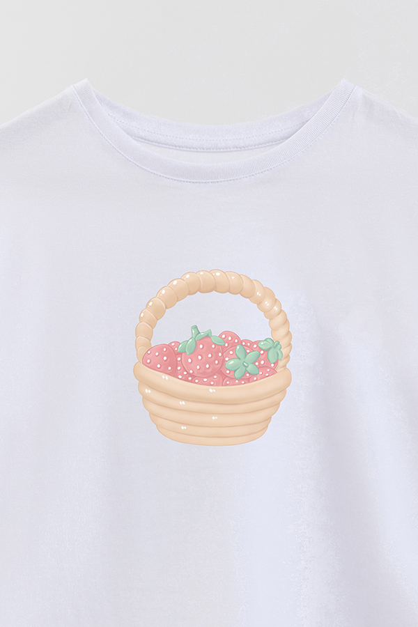 REMERA GIRL OVER HARVEST CAT BASKET