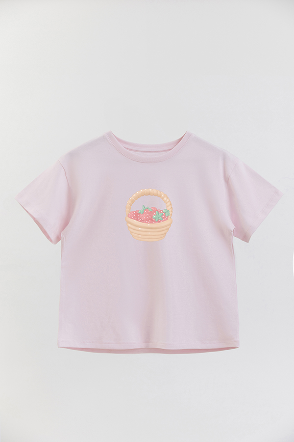 REMERA GIRL OVER HARVEST CAT BASKET
