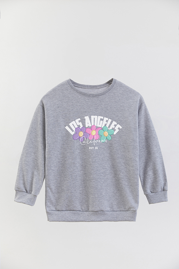 BUZO CREWNECK RUSTICO VARSITY GIRL LOS ANGELES