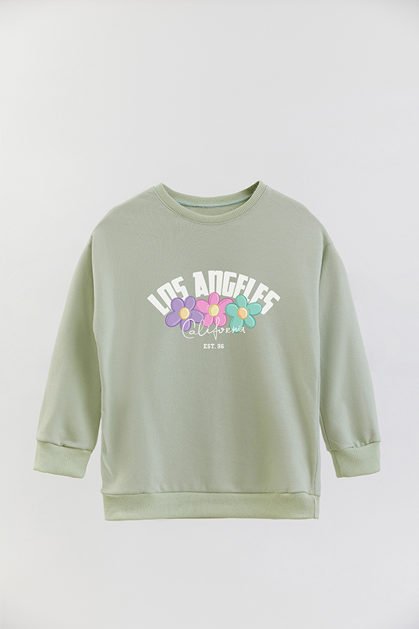 BUZO CREWNECK RUSTICO VARSITY GIRL LOS ANGELES