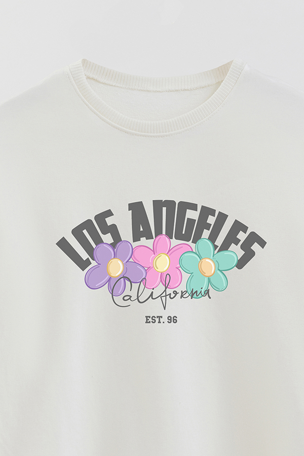 BUZO CREWNECK RUSTICO VARSITY GIRL LOS ANGELES