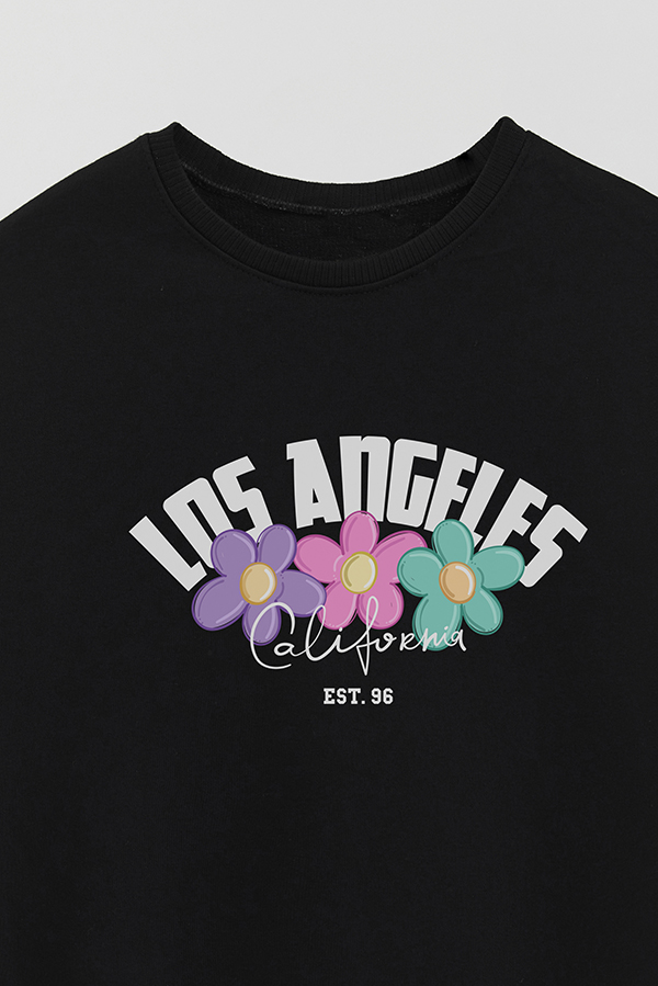 BUZO CREWNECK RUSTICO VARSITY GIRL LOS ANGELES