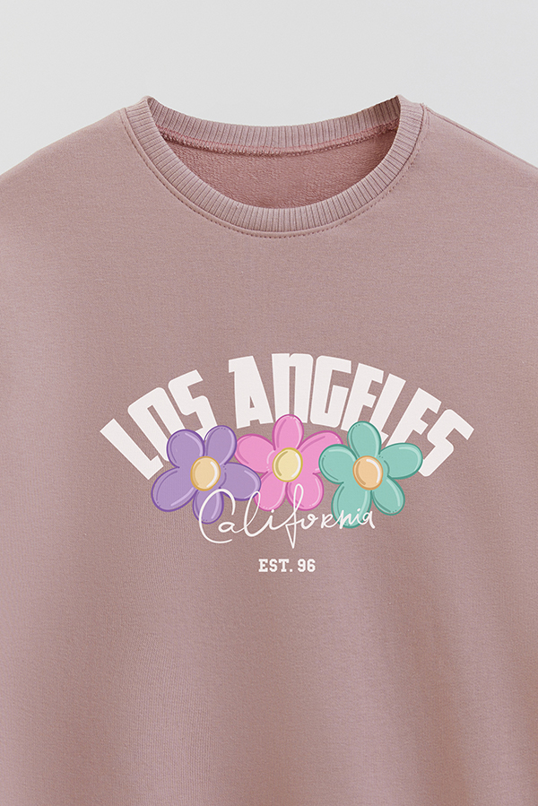 BUZO CREWNECK RUSTICO VARSITY GIRL LOS ANGELES