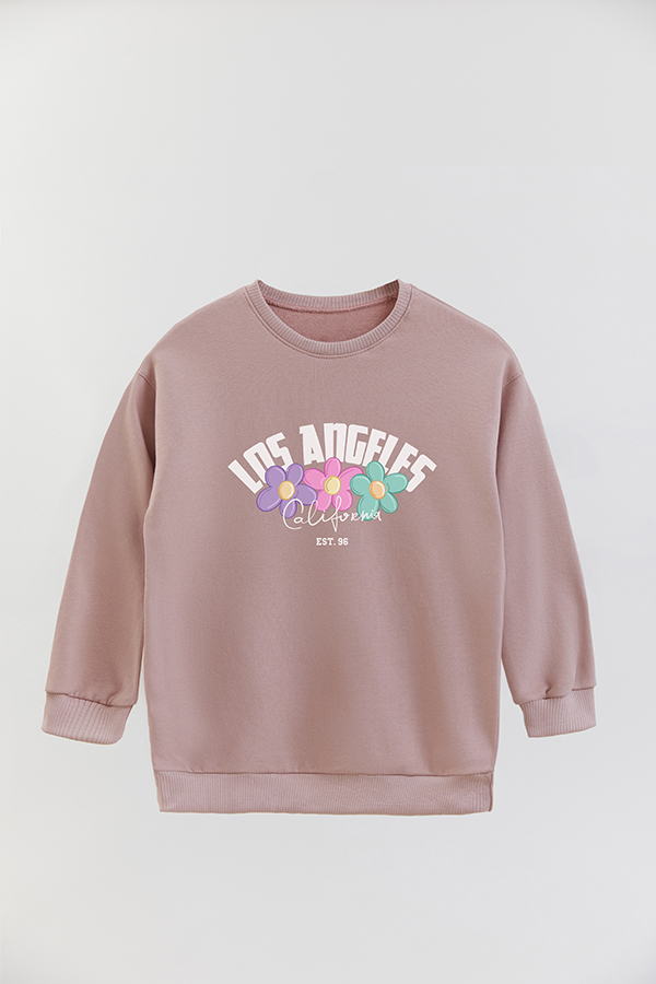BUZO CREWNECK RUSTICO VARSITY GIRL LOS ANGELES