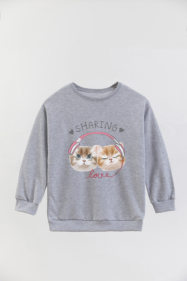 BUZO CREWNECK RUSTICO KITTY DREAMS SHARING